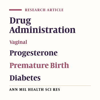 Cover image of the article: Side Effects of Sustained-Release Vaginal Suppository Progesterone in Pregnant Women: Gestational Diabetes Mellitus