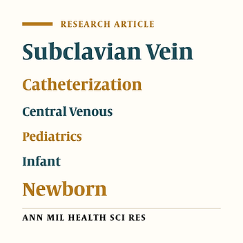 Subclavian Vein Cannulation Success or Failure in Neonates and Children