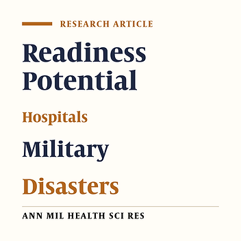 Assess the disaster preparedness of the selected military hospitals