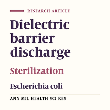 Bacterial sterilization using Dielectric barrier discharge plasma in atmospheric pressure