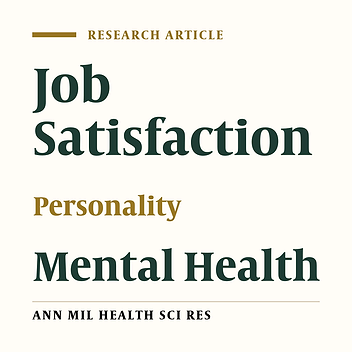 Survey of relationship between job satisfaction and personality type with mental health in army ground Personnel