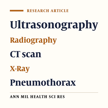 Evaluation of the accuracy of portable ultrasound (eFAST) for detection of pneumothorax