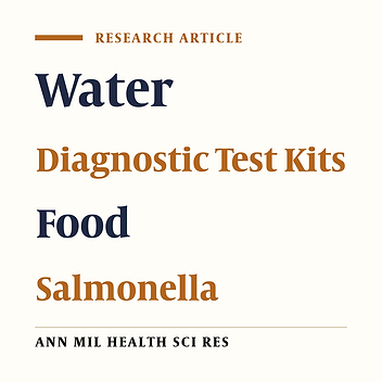 Assessment of Bactaslyde media in diagnosis of Salmonella in water and foods in comparison with standard method in order to use in crisis