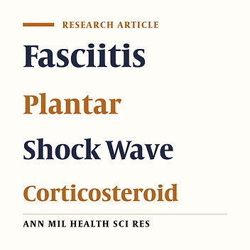 The comparison of Shock Wave therapy and Corticosteroid injection on the treatment of Plantar Fasciitis