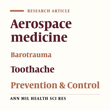 Barodontalgia in Military Aerospace & Diving
