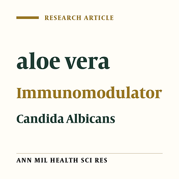 Immunomodulatory effects of Aloe Vera on of the fungus Candida Albicans in animal model