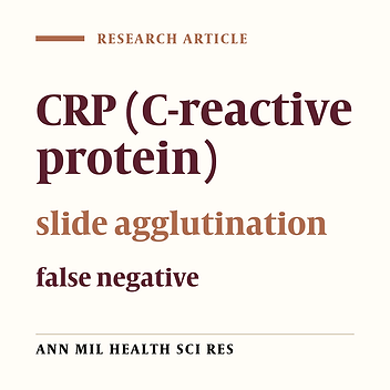Evaluation of Prevalence of False Negative Results of CRP Test Using Three Different Kit in Iran