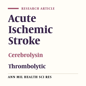 The Cerebrolysin efficacy in acute ischemic stroke