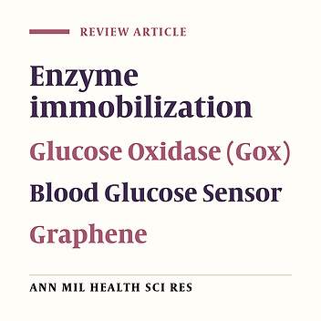 Immobilization of Glucose oxidase on nano structure of graphene applied in blood glucose sensors