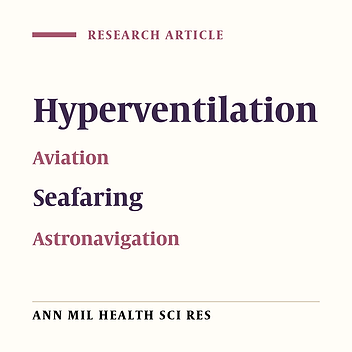 Hyperventilation in Military Aviation and Diving