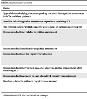 Clinicians’ Approach to Cognitive Impairment After Electroconvulsive Therapy: Current Situations and Challenges