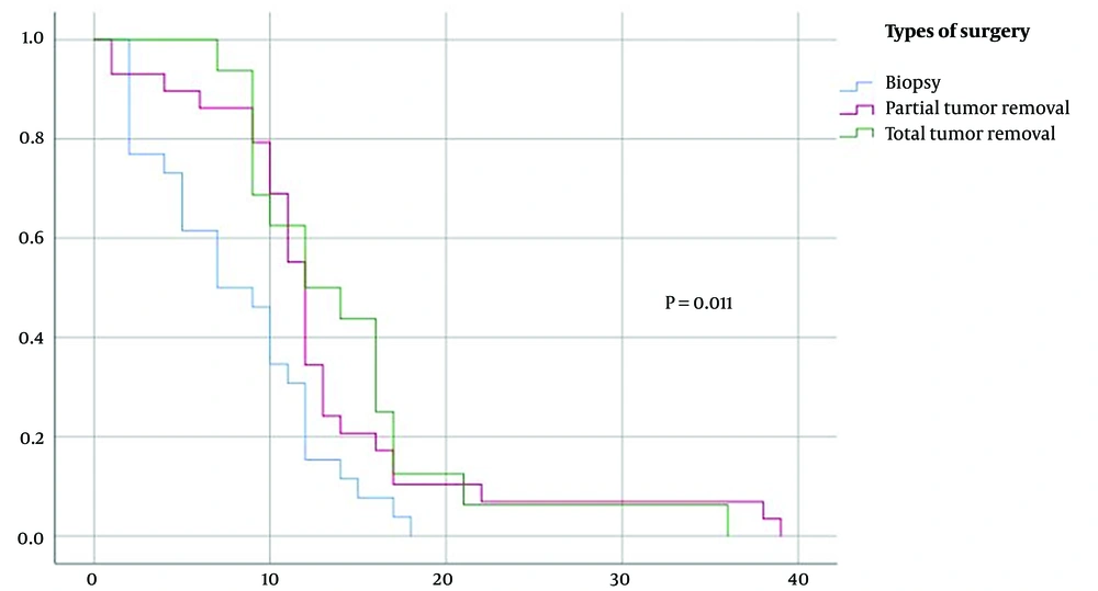 Overall survival stratified by type of surgery. Overall survival stratified by type of surgery.