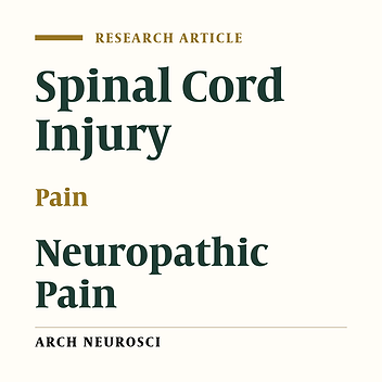 Evaluation of Different Types of Pain in Patients with Spinal Cord Injury