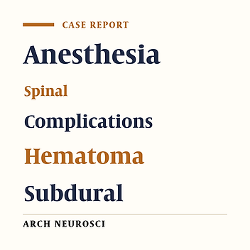 Subacute Intracranial Subdural Hematoma 40 Days After Spinal Anesthesia: A Case Report