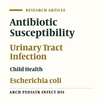 Antibiotic Resistance Patterns of Uropathogenic Causes of Urinary Tract Infections in < 3-Year-Old Children: A Single-Center Cross-Sectional Study