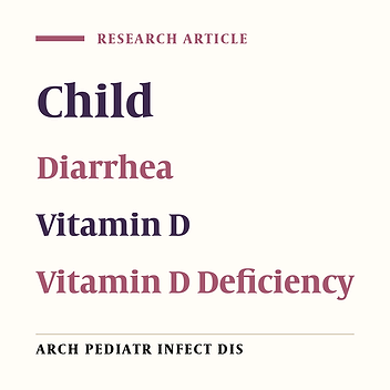 Is There a Correlation Between Vitamin D Levels and Acute Diarrhea in Children?