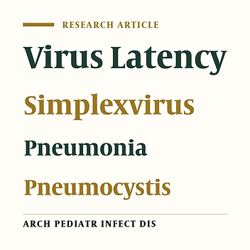 Cover image of the article: Detection of 5 Latent Herpes Viruses and Pneumocystis Jirovecii in Saliva of Healthy Children by PCR
