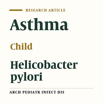 Helicobacter pylori Seropositivity in Children With Asthma