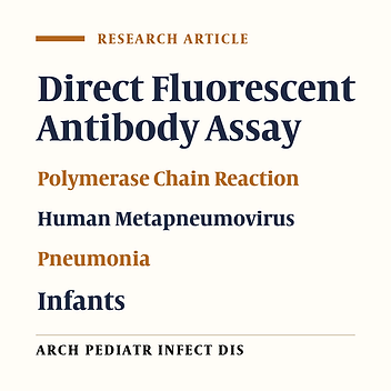 Human Metapneumovirus Pediatric Respiratory Infections: Comparing Direct Immunofluorescence versus Polymerase Chain Reaction