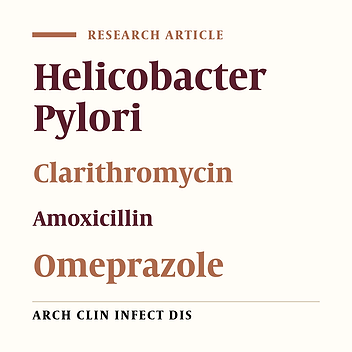 Efficiency of Helicobacter pylori Infection Treatment Protocol: Clarithromycin, Amoxicillin and Omeprazole