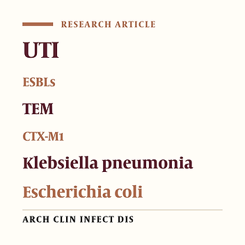 High Frequency of Extended-Spectrum β-Lactamase-Producing Klebsiella pneumoniae and Escherichia coli Isolates From Male Patients’ Urine