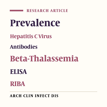 Prevalence of Hepatitis C Virus Antibodies among Beta-Thalassemia Major Patients in Kurdistan Province, Iran