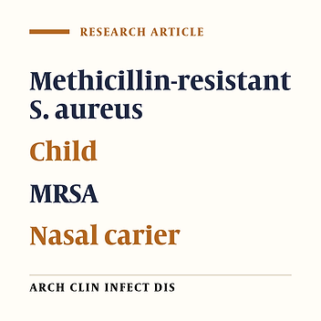 Nasal Carriage Rate of Community- and Hospital-Acquired Methicillin-Resistant Staphylococcus aureus in Children, Kermanshah, Iran