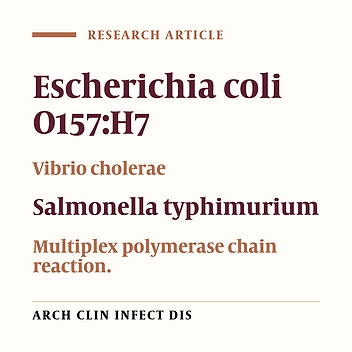 Simultaneous Detection of Escherichia Coli O157:H7, Toxigenic Vibrio Cholerae, and Salmonella Typhimurium by Multiplex PCR