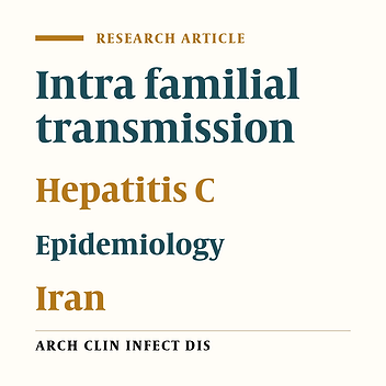 Intra Familial Transmission of Hepatitis C Virus Infection in Iran