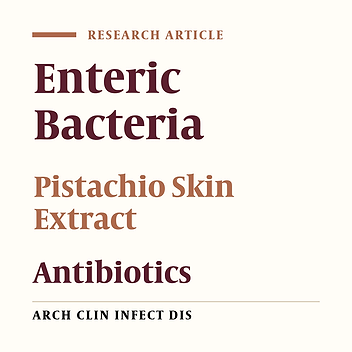 Comparison of the Inhibitory Effects of Antibiotics With That of Pistachio Skin Extract on Enteric Bacteria