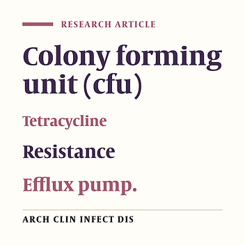 Tetracycline Efflux Pump in Different Salmonella Enterica Isolated from Diarrhea Patients in Two Rural Health Centers in Western Kenya