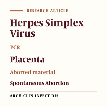 PCR Detection of Herpes Simplex Virus in Human Placenta and Aborted Materials in Patients with Spontaneous Abortion