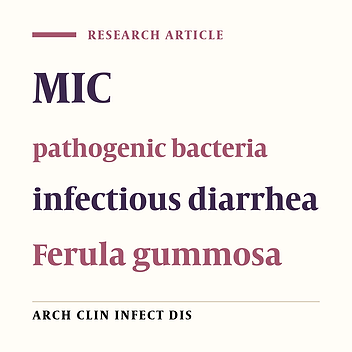 The Antimicrobial Activity of Ferula Gummosa on Bacterial Strains Isolated from Patients with Gastroenteritis