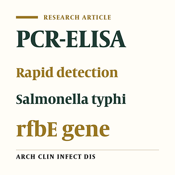 A rapid and specific PCR–ELISA for detecting Salmonella typhi