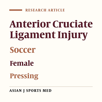 Mechanism of Anterior Cruciate Ligament Injury in Female Soccer Players