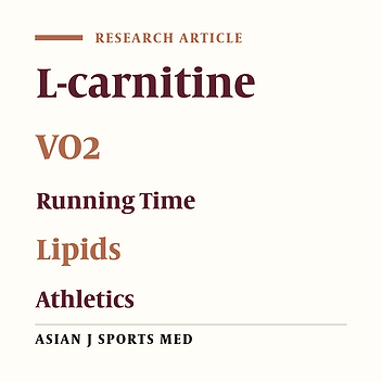 Effects of L-Carnitine Supplementation on Metabolic Utilization of Oxygen and Lipid Profile among Trained and Untrained Humans