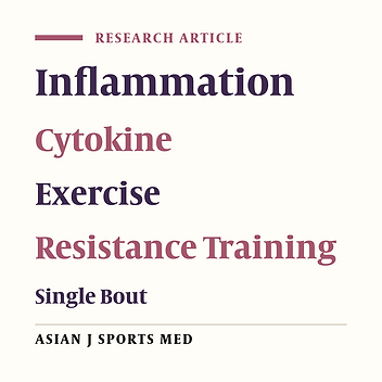 Inflammatory and Biochemical Biomarkers in Response to High Intensity Resistance Training in Trained and Untrained Men
