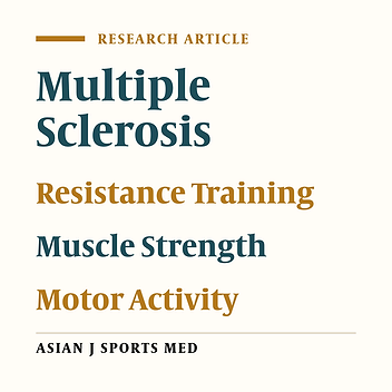Effects of Eight-week Resistance Training Program in Men With Multiple Sclerosis