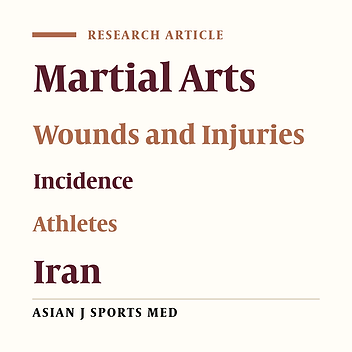 Sport Injuries of Karate During Training: An Epidemiologic Study in Iran