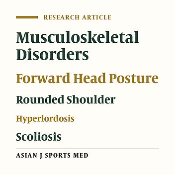Prevalence of Common Postural Disorders Among Academic Dental Staff