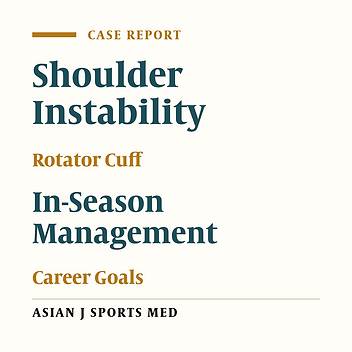 Management of In-Season Concurrent Rotator Cuff Tear With Shoulder Instability in Professional Contact Football Athletes; Respect the Career Goals!