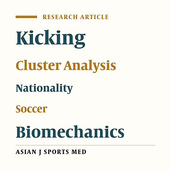 Comparison of the Kinematic Patterns of Kick Between Brazilian and Japanese Young Soccer Players