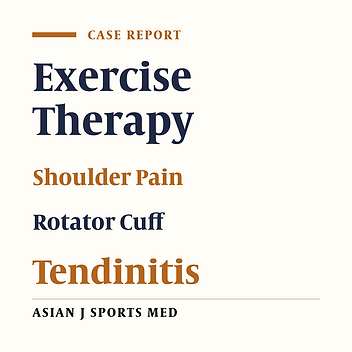 Exercise Therapy for Total Tear of Rotator Cuff: A Case Report