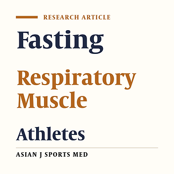 Effects of Ramadan Fasting on Inspiratory Muscle Function