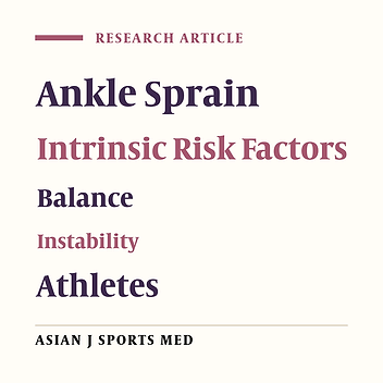 The Prevalence of Selected Intrinsic Risk Factors for Ankle Sprain Among Elite Football and Basketball Players