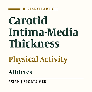 Cover image of the article: Carotid Intima-Media Thickness in Master Athletes