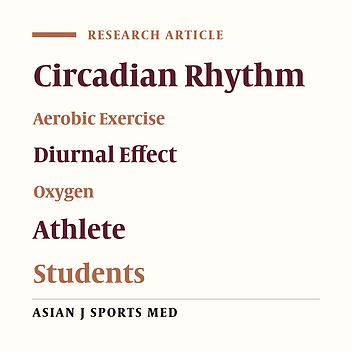 The Diurnal Variation on Cardiovascular Endurance Performance of Secondary School Athlete Student