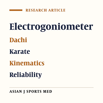 Assessment of Correlation between Electrogoniometer Measurements and Sports-Specific Movement in Karate Elites