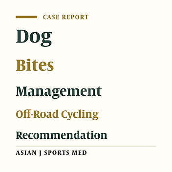 Dog Bites among Off-Road Cyclists: A Report of Two Cases