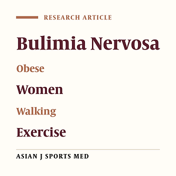 The Effects of Exercise in Obese Women with Bulimia Nervosa